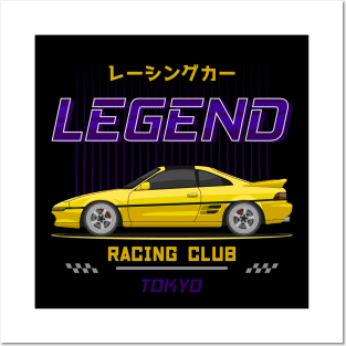 Tuner Yellow MK2 MR 2 JDM Posters and Art